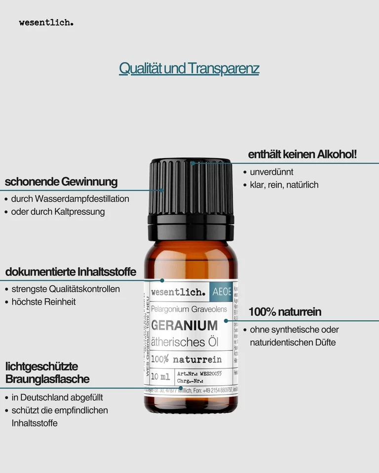 wesentlich.Geranium Öl (Rosengeranie) - 100% naturreines, ätherisches Öl - Bild 3 von 4