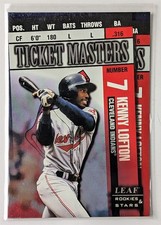 1998 Ticket Masters Kenny Lofton/Manny Ramirez 1381/2500 Atlanta Braves #24