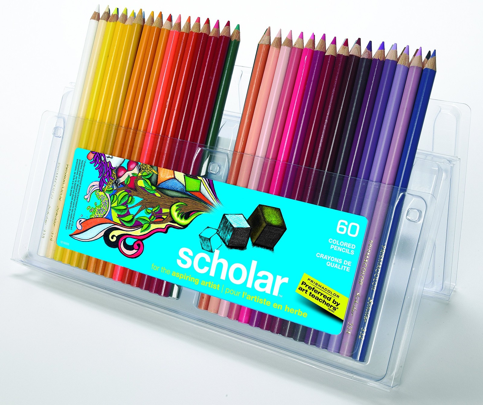 Scholar Colored Pencils, 60 Count - Vibrant Colors, Art Supp