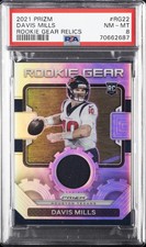 2021 PANINI PRIZM ROOKIE GEAR RELICS #RG22 DAVIS MILLS PSA 8