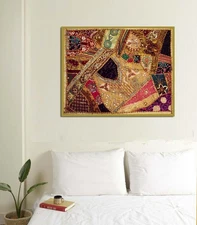 35' Dinning Room Wall Covering Tapestry Wall Hanging Patchwork Art Embroidery