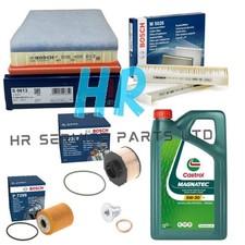 KIT TAGLIANDO COMPLETO FILTRI CASTROL ALL BOSCH 5L PER CITROEN C5 AIRCROSS 1.5 2018+