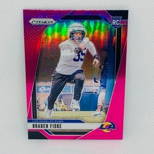 2024 Panini Prizm RC Braden Fiske Pink Prizm Rookie Card 310. rookie card picture