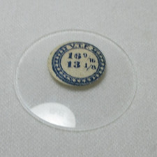 THICK GLASS POCKET WATCH CRYSTAL NEW OLD STOCK SIZE 16 9/16 VTF REPLACEMENT J16