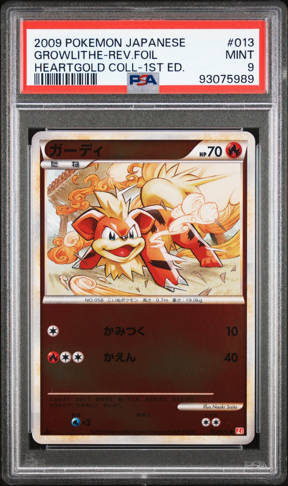 Growlithe Reverse Holo #13