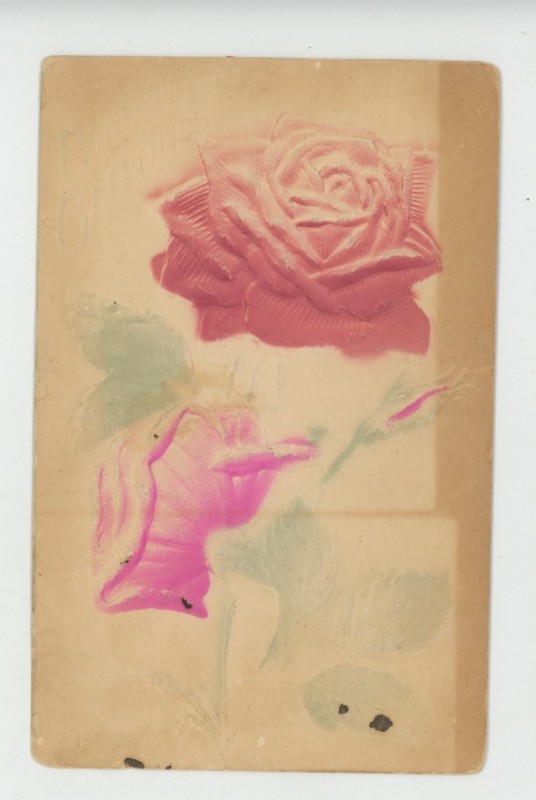 Mr Fancy Cancel Embossed Birthday Greetigns 1909 Postcard #2560