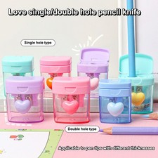 2Pcs Cartoon Pencil Sharpener Single/Double Hole Pencil Cutter Tool Student