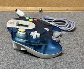 Genuine SEGA Dreamcast Controller Blue HKT-7700 OEM Clear Transparent