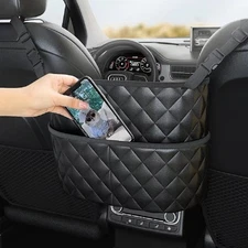 Car Storage Pocket Handbag Holder Between Seats Multi-Pocket Seat Organizer Bag