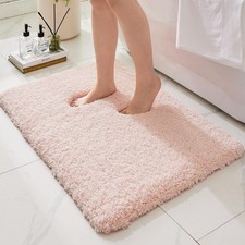 Bathroom Rugs 32x20, Ultra Thick Shaggy Soft Microfiber Absorbent Bath Rug, H...