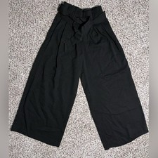 Zara Sophisticated Wide-Leg High-Waist Trousers   Elastic Waist, size small