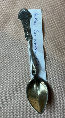 Gorham Sterling Corinthian Pattern 3 7/8"  Demitasse Spoon Gold Wash Bowl