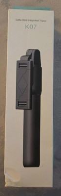 K07 Selfie Stick Integrated Tripod Black Compact Stainless Steel