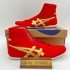ASICS Boxing Wrestling Shoes Red Gold Line White 1083A001 EX-EO NEW TWR900 oki11