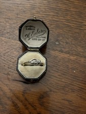 Gold Platinum 3 Diamonds Ring Size P/O approximately