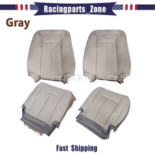 New Front Both Side Bottom Top Leather Seat Cover Gray For 07-14 Ford Expedition