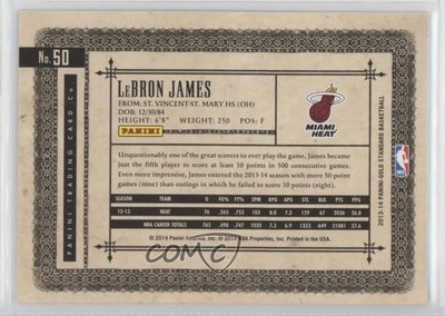 2013-14 Panini Gold Standard /199 LeBron James #50 | eBay