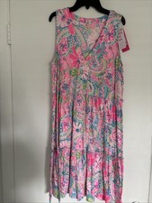 NWT Lilly Pulitzer Lorina Dress Multi Flock Full of Fun Large