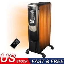 Oil Filled Radiator Space Heater Home Office Portable W/Programmable Thermostat