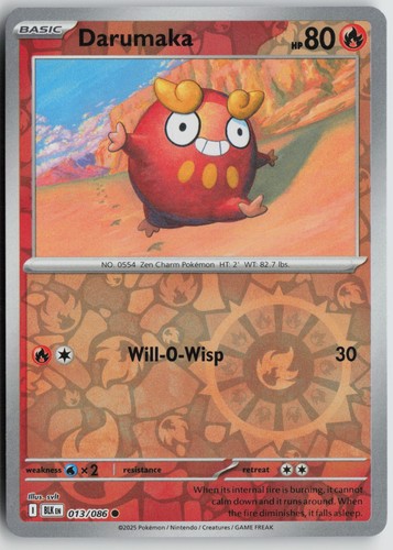 Darumaka 013/086 Scarlet & Violet: Black Bolt Reverse Holo