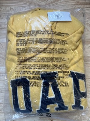 GAP x Dapper Dan DAP Arch Logo Hoodie Yellow Gold Men s Size Large New