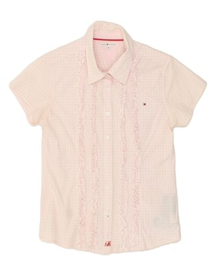 Tommy Hilfiger Mädchen Kurzarm Shirt Rüschen vorne 13-14 Jahre rosa BZ19