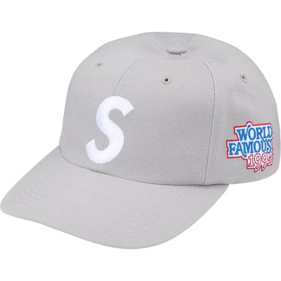 Supreme World Famous S Logo 6-Panel Grey - READY TO SHIP