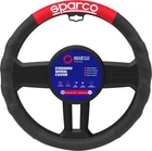 Steering Wheel Cover SPC1111 Car Universal Black And Red Polyester 38cm SPARCO