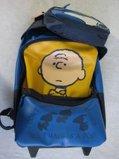 NWOT Vtg Peanuts Charlie Brown Carry On Backp...