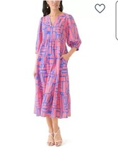 Mary Square Women's Cameron Dress Color: All Squared Away Large NWT