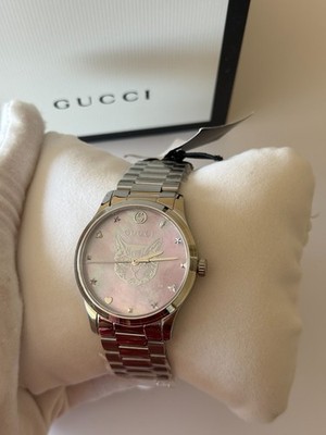 Gucci G-Timeless Pink Mother Of Pearl Dial Unisex Watch YA1264166