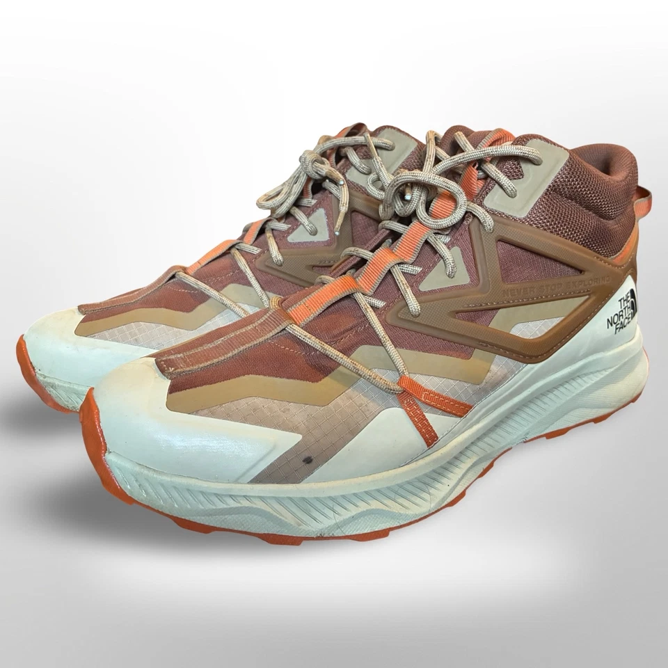 The North Face Men’s Oxeye Mid Waterproof Boots - Size 12 - Tan / Orange - Image 2 of 4