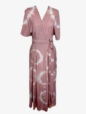 Women’s Flawless Pink Tie Dye True Wrap Maxi Dress Size S