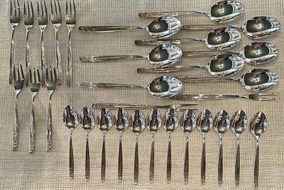 31 Pieces Vintage WMF Cromargan SEVILLA Silverplate Flatware Korea
