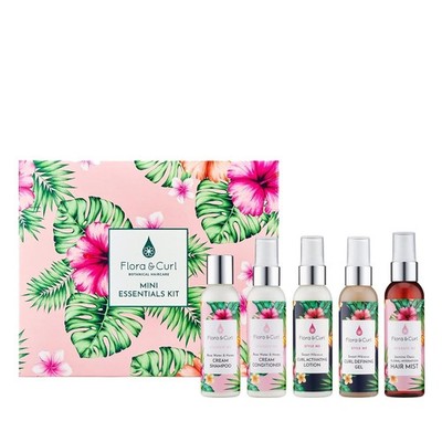 Flora & Curl Mini Essentials Kit für krauses und lockiges natürliches Haar