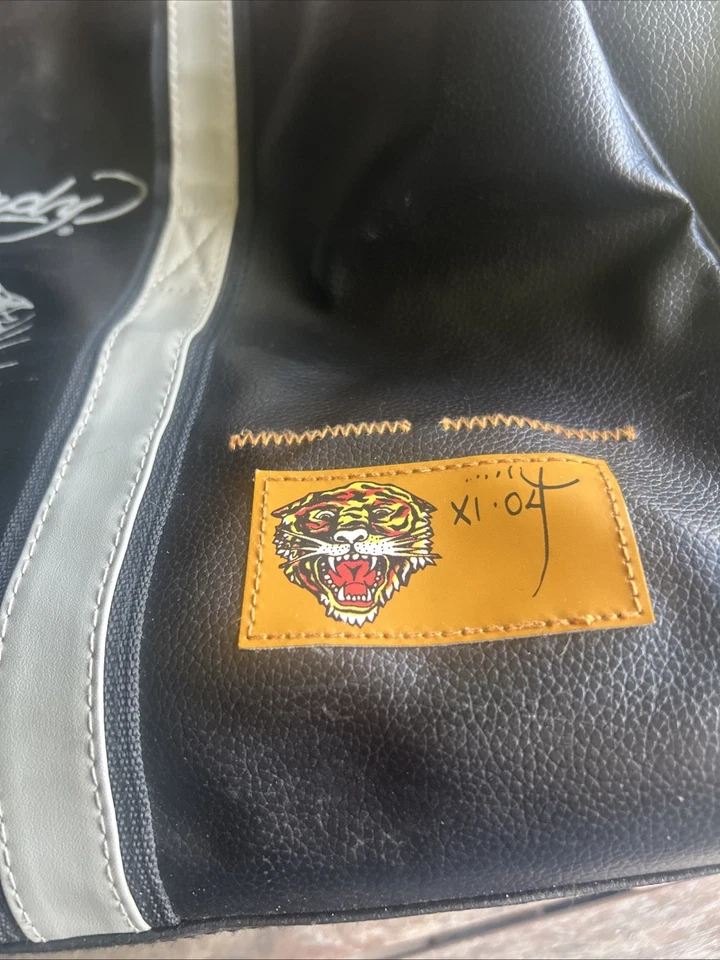 Ed Hardy 行李袋人造皮革旅行健身房包黑色老虎 Y2K — 第 2/4 张图片