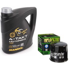 GSF650 Oil & Filter Kit Mannol Semi Synthetic 10w40 4L Suzuki Faired ABS 2005 7.50 per litre