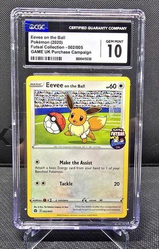 CGC 10 Eevee On The Ball Futsal Promo 2020 Pokemon Card #002
