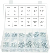 Swordfish 30530 - SAE and Metric Steel Wing Nut Assortment, total 253 Pieces