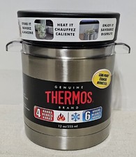 NEW Thermos 12 oz. Stainless Steel Food Jar w/ Microwavable Container
