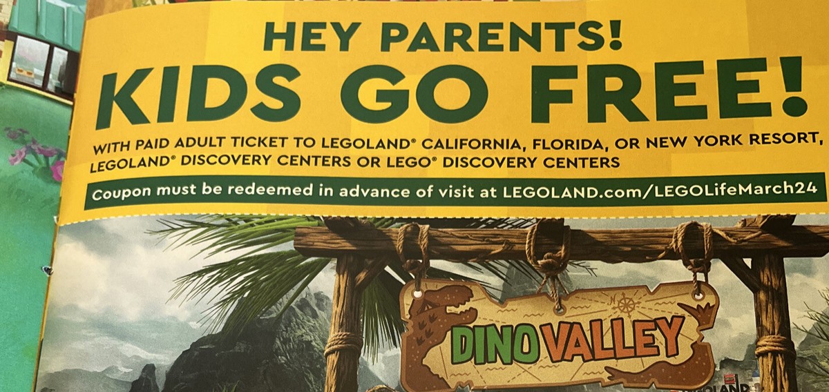New York Legoland Kids Go Free Voucher Lego Magazine Includes A