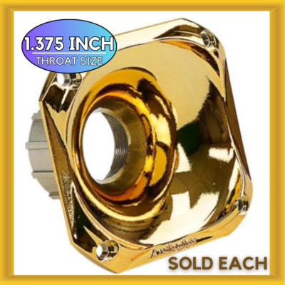 Audiopipe APH-3535-GLD 1.375 Inch Throat Eye Candy High Frequency Horn Gold
