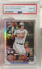 ADLEY RUTSCHMAN 2023 Topps Chrome LOGOFRACTOR RC Rookie Gold Cup PSA 10⚾️🌟