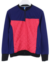 PYUA Sweatshirt Women's MEDIUM Pullover Padded Half Zip Collar Pink Blue