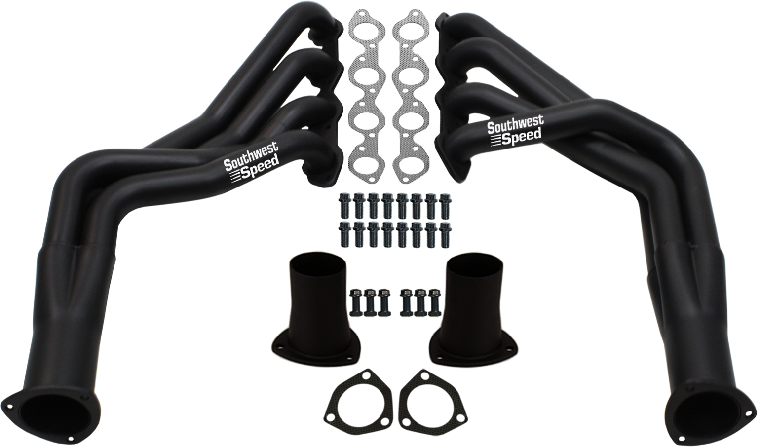 NEW 196574 CHEVY LONG TUBE HEADERS,FLAT BLACK,BBC,IMPALA,BEL AIR,CAMARO,HOT ROD eBay