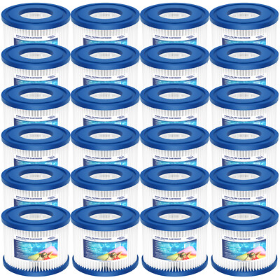 24 Pack Type VI Hot Tub SPA Pool Filter Cartridges For Coleman Saluspa Lay-Z-Spa