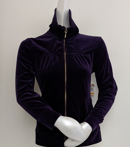 STYLE & CO. Women's Velour/Velvet Zip Closure Jacket Top W/Pockets Petite S NWT - Picture 3 of 3