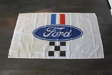 Ford Racing Banner Flag 3x5 Mustang Garage Man Cave Motorsports Car Repair Shop