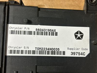 05 Jeep Grand Cherokee Seat Occupant Classification Control Module