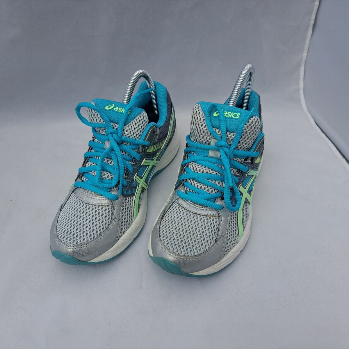 Asics Womens Gel Contend T5F9N Silver Running Shoes Sneakers Size